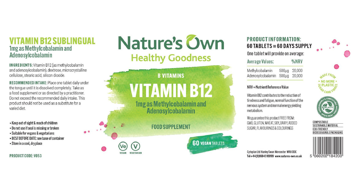 Nature's Own Vitamin B12 - 60 Tablets