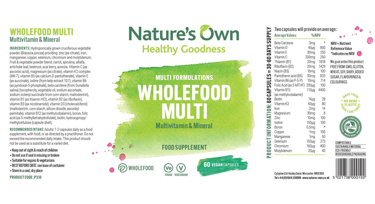 Nature's Own Wholefood Multi - 60 Capsules