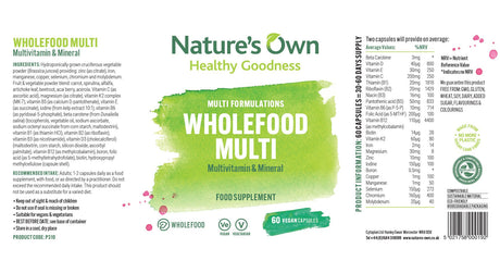 Nature's Own Wholefood Multi - 60 Capsules