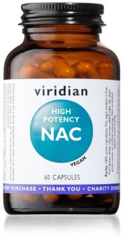 Viridian NAC 600mg (High Potency) Veg Caps 60 size #349